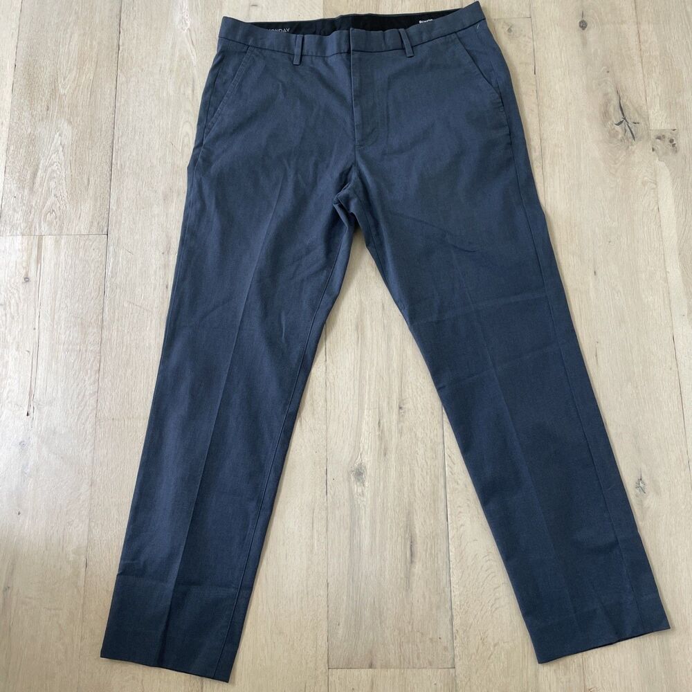 Bonobos Men's Monday Chino Pants Navy Blue, Flat Front, Size 35x34